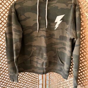 Camouflage Hoodie with Lightning Bolt